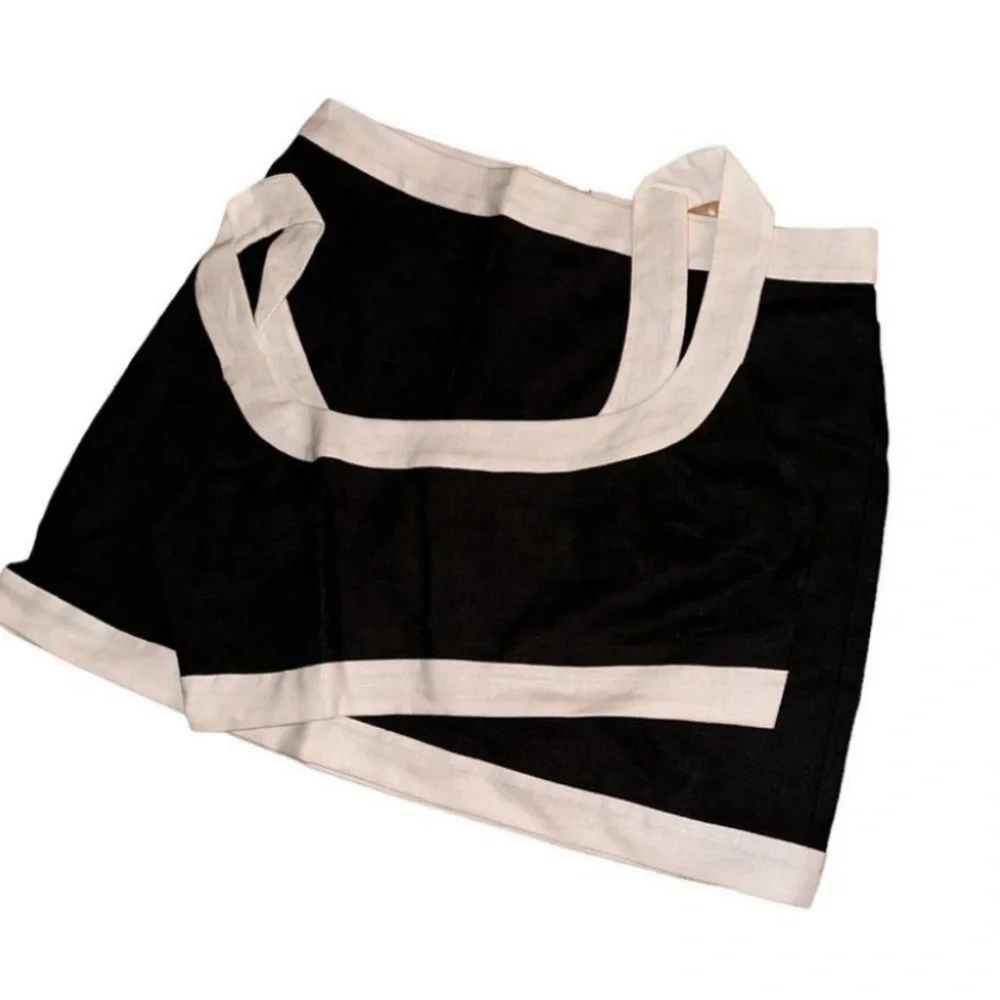 NEW Reformation Robbie Linen Two Piece in Black & White - size 6 - Picture 8 of 11